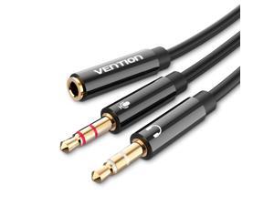Vention Audio Splitter Headphone Adapter 3.5mm AUX Cable for Computer 1 Female to 2 Male Mic Y Splitter Headset to PC Adapter Vention Audio Splitter Headphone Adapter 3.5mm AUX Cable for Computer 1 Female to 2 Male Mic Y Splitter Headset to PC Adapter