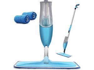 Microfiber Spray Mop with Total 2 Washable Mop Pad for Hardwood Ceramic Marble Tile Laminate Home Kitchen Floor Cleaning Wet and Dry Easy Wring 600ml Blue Microfiber Spray Mop with Total 2 Washable Mop Pad for Hardwood Ceramic Marble Tile Laminate Home Kitchen Floor Cleaning Wet and Dry Easy Wring 600ml Blue