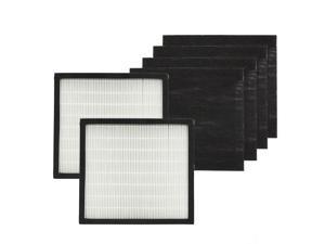 PUREBURG WK01234QPC Complete Replacement Filter Kit - 2 HEPA Filters & 4 Carbon Pre-Filters Compatible with Oreck WK01234QPC Fits Airvantage WK10002QPC / Airvantage Plus Pet WK10052QPC Air Purifiers