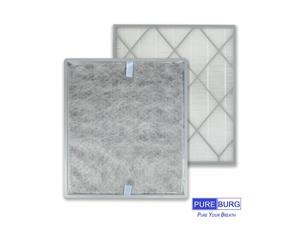 PUREBURG Replacement HEPA Filter Compatible with Shark HE401 & HE402, HE405 Air Purifiers , 4-Fan 1000 Sq, Part Number HE4FKPET