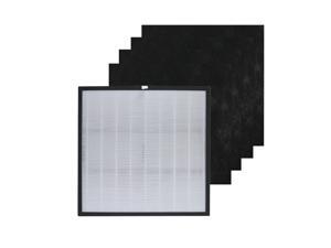 PUREBURG Replacement 1 HEPA Filter + 4 Carbon Pre-Filters Compatible with Whirlpool Whispure 1183050K+8171510K(8171510) Fits Whispure Pro 2000 WPPRO2000 Series WPPRO2000M WPPRO2000P WPPRO2000B