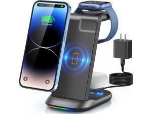 Wireless Charging Station 3 in 1 Fast Charger Stand Compatible with iPhone 14131211 Pro MaxXXs Max88 Plus iWatch Series ultra8765SE432 AirPods 32propro 2