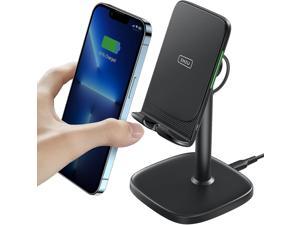 Wireless Charger INIU 15W Adjustable Fast Wireless Charging Phone Stand with SleepFriendly Adaptive Light Compatible with iPhone 14 13 12 Pro Max XS Samsung Galaxy S21 Note 20 Google