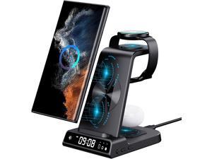 Wireless Charger for Samsung Charging Station 3 in 1 Wireless Charging Stand for Samsung S23 UltraGalaxy S22 UltraZ Flip Fold 4 Samsung Watch Charger for Galaxy Watch 5 Pro Galaxy Buds 2 Pro