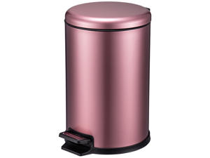 12 Liter / 3.1 Gallon Soft-Close Trash Can with Foot Pedal - Stainless Steel, Satin Nickel Finish