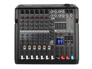 Bomaite B8 Professional 10-Channel Bluetooth Mixing Console with Reverb Effect, 3-band EQ, 48V Phantom, USB MP3 Player for Computer Recording, Bands Bomaite B8 Professional 10-Channel Bluetooth Mixing Console with Reverb Effect, 3-band EQ, 48V Phantom, USB MP3 Player for Computer Recording, Bands