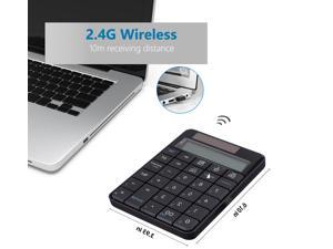 Keyboard 29key Wireless Numeric keyboard 2.4G USB Calculator&PC Numeric keyboard 2 in 1 solar keyboard