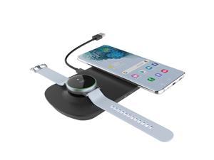 2 In 1 Fast Wireless Charging Station Pad Wireless Charger Compatible with Samsung Watch