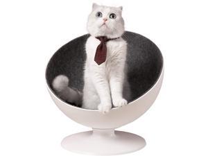 Furrytail Boss Cat Bed, Elevated Cat Chair with 360-degree Rotation System and Removable Easy Clean Fabrics Lining, Premium Bowl Shape Design Raised Cat Sofa Chair Furrytail Boss Cat Bed, Elevated Cat Chair with 360-degree Rotation System and Removable Easy Clean Fabrics Lining, Premium Bowl Shape Design Raised Cat Sofa Chair