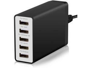 Pezin & HulinUSB Wall Charger, 40W 5 Port USB Charging Station, PowerPort 5 Multi USB Charger for iPhone Xs/12/11/X/8/7/Plus, iPad Pro/Air 2/Mini/iPod, Galaxy S9/S8/S7/Edge/Plus, and More (Black) Pezin & HulinUSB Wall Charger, 40W 5 Port USB Charging Station, PowerPort 5 Multi USB Charger for iPhone Xs/12/11/X/8/7/Plus, iPad Pro/Air 2/Mini/iPod, Galaxy S9/S8/S7/Edge/Plus, and More (Black)
