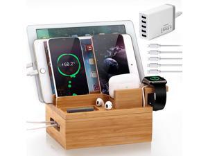 Pezin & Hulin USB Charger Station for Multiple Devices ,5 Port USB Charging Stand for Apple Product, AirPods, Cellphone, iWatch, Tablet.(Includes Charger HUB,5 Cables, Watch & Headset Stand) Pezin & Hulin USB Charger Station for Multiple Devices ,5 Port USB Charging Stand for Apple Product, AirPods, Cellphone, iWatch, Tablet.(Includes Charger HUB,5 Cables, Watch & Headset Stand)