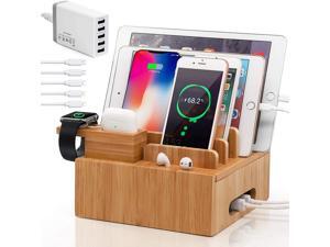Pezin & Hulin USB Charger Station,5 Ports Desktop USB Charging Dock for Multiple Devices (Includes 5 Port Charger HUB, 5 Cables, with Headset & Watch Stand) Pezin & Hulin USB Charger Station,5 Ports Desktop USB Charging Dock for Multiple Devices (Includes 5 Port Charger HUB, 5 Cables, with Headset & Watch Stand)