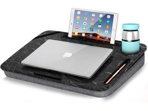 Pezin & Hulin Lap Desk Laptop Table for Home Office|Supports Laptops Up to 17 Inches, Wood Notebook & MacBook Stand with Cushion, Handle, Tablet, Phone, Pen, Cup Holder. Pezin & Hulin Lap Desk Laptop Table for Home Office|Supports Laptops Up to 17 Inches, Wood Notebook & MacBook Stand with Cushion, Handle, Tablet, Phone, Pen, Cup Holder.