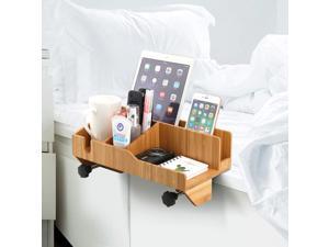 Pezin & Hulin Bedside Caddy, Bamboo Attachable and Adjustable Bedside Storage Organizer for Bunk Bed, Dorm Room Bed, Organizer for Book, Phones, Tablet, Drink, Remotes. Pezin & Hulin Bedside Caddy, Bamboo Attachable and Adjustable Bedside Storage Organizer for Bunk Bed, Dorm Room Bed, Organizer for Book, Phones, Tablet, Drink, Remotes.