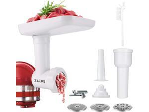 Meat Grinder Attachment Electric Food Grinder for Kitchenaid Stand Mixer, Kitchen Aid Accessories with 3 Grinding Plates, Meat Roller, Sausage Stuffer and Cleaning Brush, Cheese Mill Veg Meat Mincer Meat Grinder Attachment Electric Food Grinder for Kitchenaid Stand Mixer, Kitchen Aid Accessories with 3 Grinding Plates, Meat Roller, Sausage Stuffer and Cleaning Brush, Cheese Mill Veg Meat Mincer