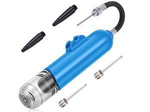 Lurkwolfer Sports Ball Pump with 3 Needles+2 Nozzle+1 Extension Hose for Soccer Basketball Football Volleyball Air Pump for Inflatables Great for All Sports Balls Balloon Swim Inflatables(Blue Lurkwolfer Sports Ball Pump with 3 Needles+2 Nozzle+1 Extension Hose for Soccer Basketball Football Volleyball Air Pump for Inflatables Great for All Sports Balls Balloon Swim Inflatables(Blue