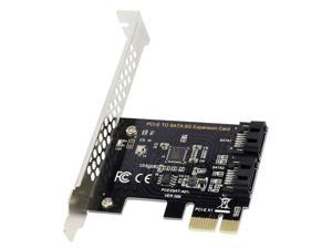 Weastlinks PCI-E to SATA3.0 Adapter Card PCI Express X16 to SATA3.0 7Pin 2 Ports SATA III 6G Expansion Card for PC Desktop