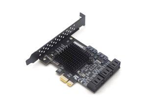 Weastlinks 8 Ports SATA 3.0 to PCIe Expansion Card PCI Express 8 SATA Adapter 8 Port SATA 3 Converter with Heat Sink 88SE9215 Chip for HDD