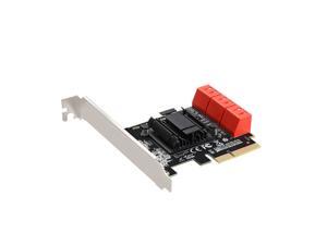 Weastlinks PCIE PCI-E to 6ports SATA3.0 expansion Card PCI express 4X Gen3 PCI express 6 SATA Adapter SATA3 Converter