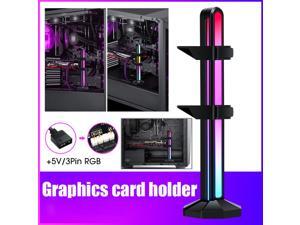 Weastlinks Graphics Card Bracket vga Holder Jack Desktop Computer Case 5V3Pin ARGB Video Card GPU Water Cooling Kit Support Stand