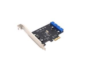 Weastlinks PCI Express to Dual 20 Pin USB 3.0 Controller Card Super Speed PCI-E X1 to 2 Ports USB 3.0 19 Pin Header With Low Profile Bracket