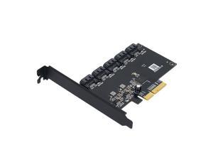Weastlinks PCI-E to 5-Port SATA3.0 Expansion Card PCI-E X4 Slot Support 6Gbps PCI-E to SATA Adapter