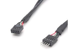 Weastlinks USB 2.0 9 Pin Male to 9 Pin Female Adapter Extension Cable USB2.0 9 Pin M/F Multiplier Extension Cord Wire Line