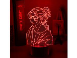 Weastlinks Attack on Titan Levi Ackerman Acrylic 3d Lamp Hange Zoe for Home Room Decor Light Child Gift Hange Zoe LED Night Light Anime