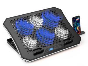 AICHESON Laptop Cooler Pad with 6 Cooling Fans, 7 Adjustable Height Stand, Blue LED Lights, USB Powered Chill Mat for 15-17.3 inch Laptops AICHESON Laptop Cooler Pad with 6 Cooling Fans, 7 Adjustable Height Stand, Blue LED Lights, USB Powered Chill Mat for 15-17.3 inch Laptops