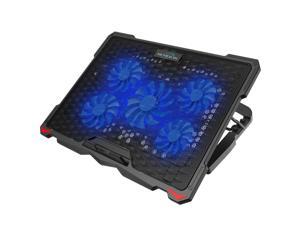 AICHESON Laptop Cooling Pad 5 Fans Up to 17.3 Inch Heavy Notebook Cooler, LED Lights, 2 USB Ports, S035