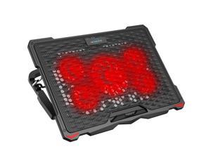 AICHESON Laptop Fan Cooling Pad for 156173 Laptops 5 Cooler Fans with Red Lights