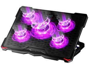 AICHESON Laptop Cooling Pad for 17.3 Notebook, Red 5 Fans
