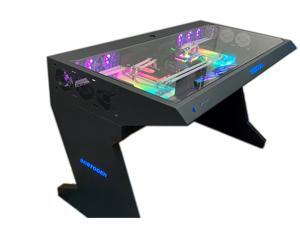 ALAMENGDA Single-Seat Full Tower Computer Case All-in-one Desk Case Desk / DIY Cool Transparent Built-in MOD / Large Computer 62*30*32 inch ALAMENGDA Single-Seat Full Tower Computer Case All-in-one Desk Case Desk / DIY Cool Transparent Built-in MOD / Large Computer 62*30*32 inch