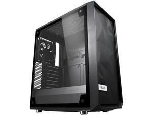 Fractal Design Meshify C - Compact Computer Case - High Performance Airflow/Cooling - 2X Fans Included - PSU Shroud - Modular Interior - Water-Cooling Ready - USB3.0 - Tempered Glass Light - Blackout Fractal Design Meshify C - Compact Computer Case - High Performance Airflow/Cooling - 2X Fans Included - PSU Shroud - Modular Interior - Water-Cooling Ready - USB3.0 - Tempered Glass Light - Blackout