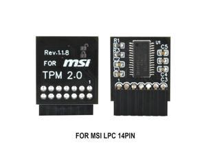 TPM 2.0 Security Module Card Supports MultiBrand Motherboards 14 Pin For MSI
