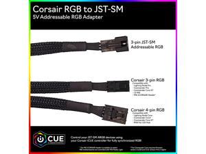 Corsair RGB to JST-SM Addressable RGB Adapter,Lighting Channel (3-pin)