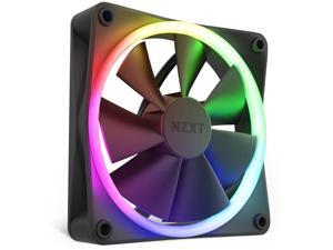 NZXT F120 RGB Fans -RF-R12SF-B1 - Advanced RGB Lighting Customization - Whisper Quiet Cooling - Single (RGB Fan & Controller Required & NOT Included) - 120mm Fan - Black