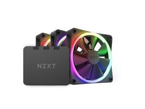 NZXT F120 RGB Fans - RF-R12TF-B1 - Advanced RGB Lighting Customization - Whisper Quiet Cooling - Triple (RGB Fan & Controller Included) - 120mm Fan - Black