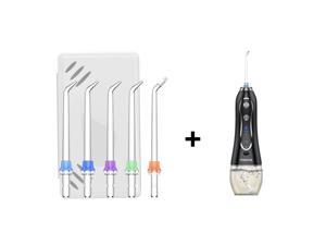 Water Flosser Cordless Professional TEBIKIN 300ML Portable Dental Oral Irrigator with 5 Modes IPX7 Waterproof Rechargeable Water Pick Teeth Cleaner Electric for Home Travel With 5 Tips