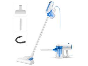 MOOSOO 17KPa Vacuum Cleaner, 4 in 1 Corded Stick Vacuum for Hard Floor with HEPA Filters,Hose of 23 feet