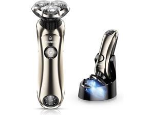 MOOSOO Shaver,Electric Razor with Sterilization Clean Charge Station, Rechargeable Wet/Dry Electric Shaver with Pop-up Trimmer, 100% Waterproof MOOSOO Shaver,Electric Razor with Sterilization Clean Charge Station, Rechargeable Wet/Dry Electric Shaver with Pop-up Trimmer, 100% Waterproof