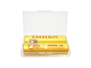 IMREN 2PCS Rechargeable Battery 3.7V 3000mAh 40A Capacity Li-ion Rechargeable Battery For Flashlight Torch Battery