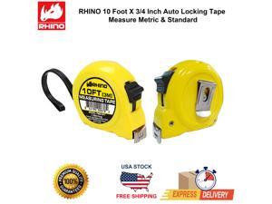 RHINO 10 Foot X 3/4 Inch Auto Locking Tape Measure Metric & Standard