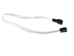 RAIDMAX 3-Pin Male to 3-pin Female PC Fan Power Extension Cable-White