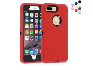 iPhone 7 Plus and iPhone 8 Plus Heavy Duty Defender Case - Red