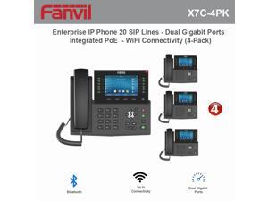 Fanvil X7C High-End Enterprise IP Phone 20 SIP Lines with Dual Gigabit Ports and Integrated PoE and WiFi Connectivity (4-Pack) Fanvil X7C High-End Enterprise IP Phone 20 SIP Lines with Dual Gigabit Ports and Integrated PoE and WiFi Connectivity (4-Pack)