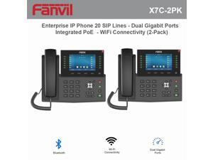 Fanvil X7C High-End Enterprise IP Phone 20 SIP Lines with Dual Gigabit Ports and Integrated PoE and WiFi Connectivity (2-Pack) Fanvil X7C High-End Enterprise IP Phone 20 SIP Lines with Dual Gigabit Ports and Integrated PoE and WiFi Connectivity (2-Pack)