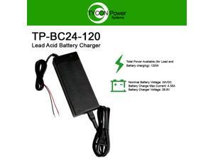 Tycon Power Systems TP-BC24-120 Lead Acid Battery Charger 24V Battery 4.35A Max Current 120W Total Power with US Power Cord