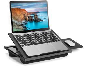 Adjustable Lap Desk - with 6 Adjustable Angles, Detachable Mouse Pad, & Dual Cushions Laptop Stand for Car Laptop Desk, Work Table, Lap Writing Board & Drawing Desk on Sofa or Bed