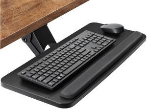 ERGEAR Keyboard Tray Under Desk360 Adjustable Ergonomic Sliding Keyboard  Mouse Tray 25 W x 98 D Black